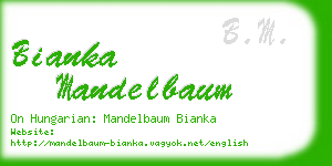 bianka mandelbaum business card